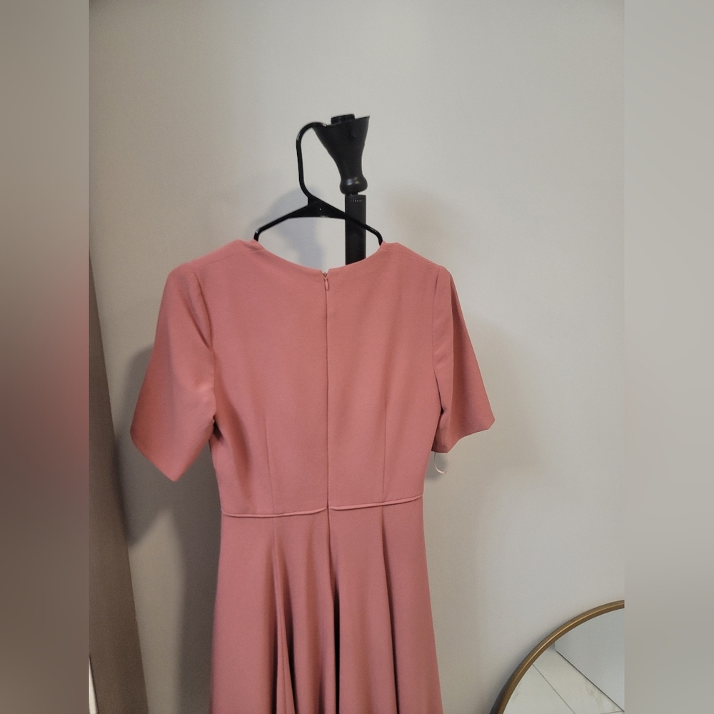 Gal Meets Glam - Edith City Crepe Fit & Flare Midi Dress Size 2 - Picture 6 of 8